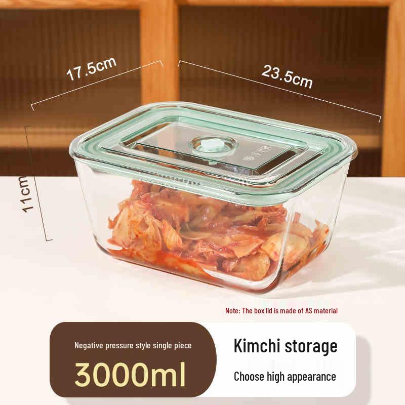 Sheng Bangrong Szklany hermetyczny pojemnik na żywność do mikrofalówki do przechowywania i utrzymywania świeżości, lunchbox na Kimchi i warzywa marynowane