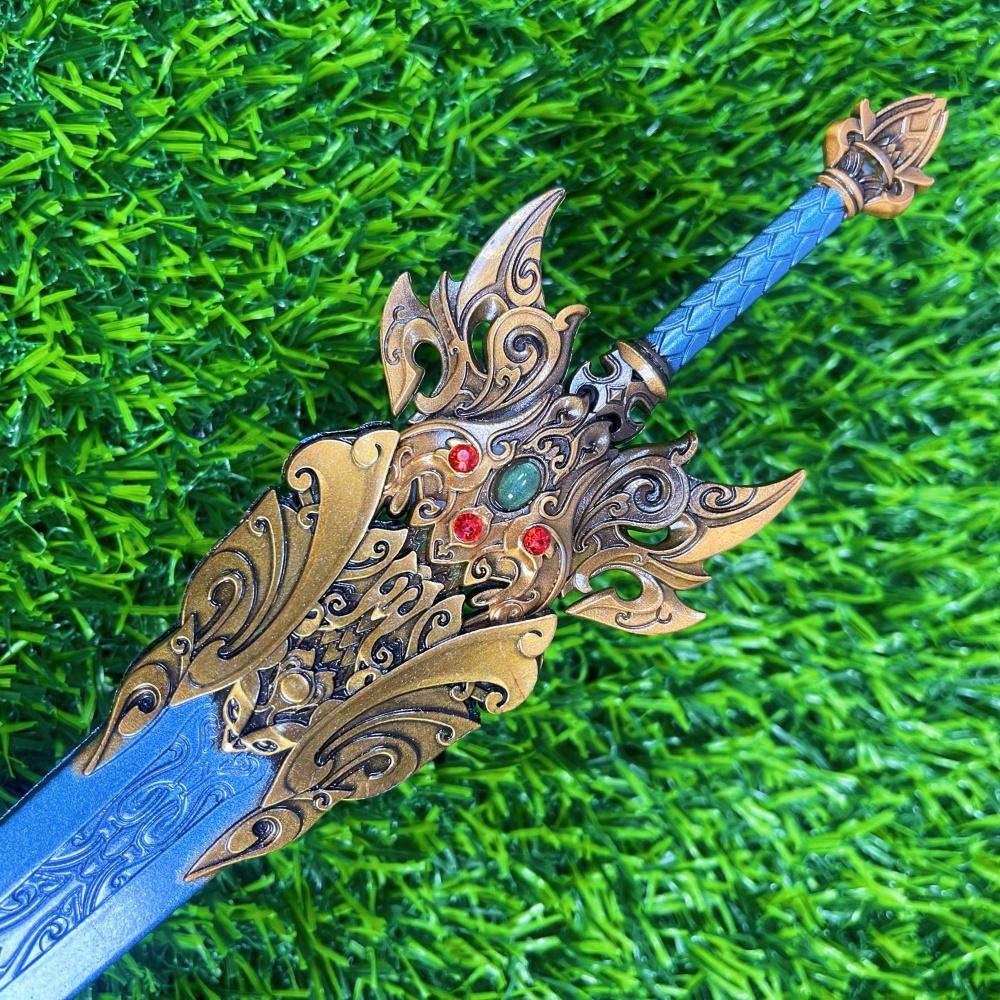 11.6inch Metal Three Kingdom Katana Anime Sword Ancient Damascus Sword Real Size Japanese Katana Original Samurai Sabre Toy Gift