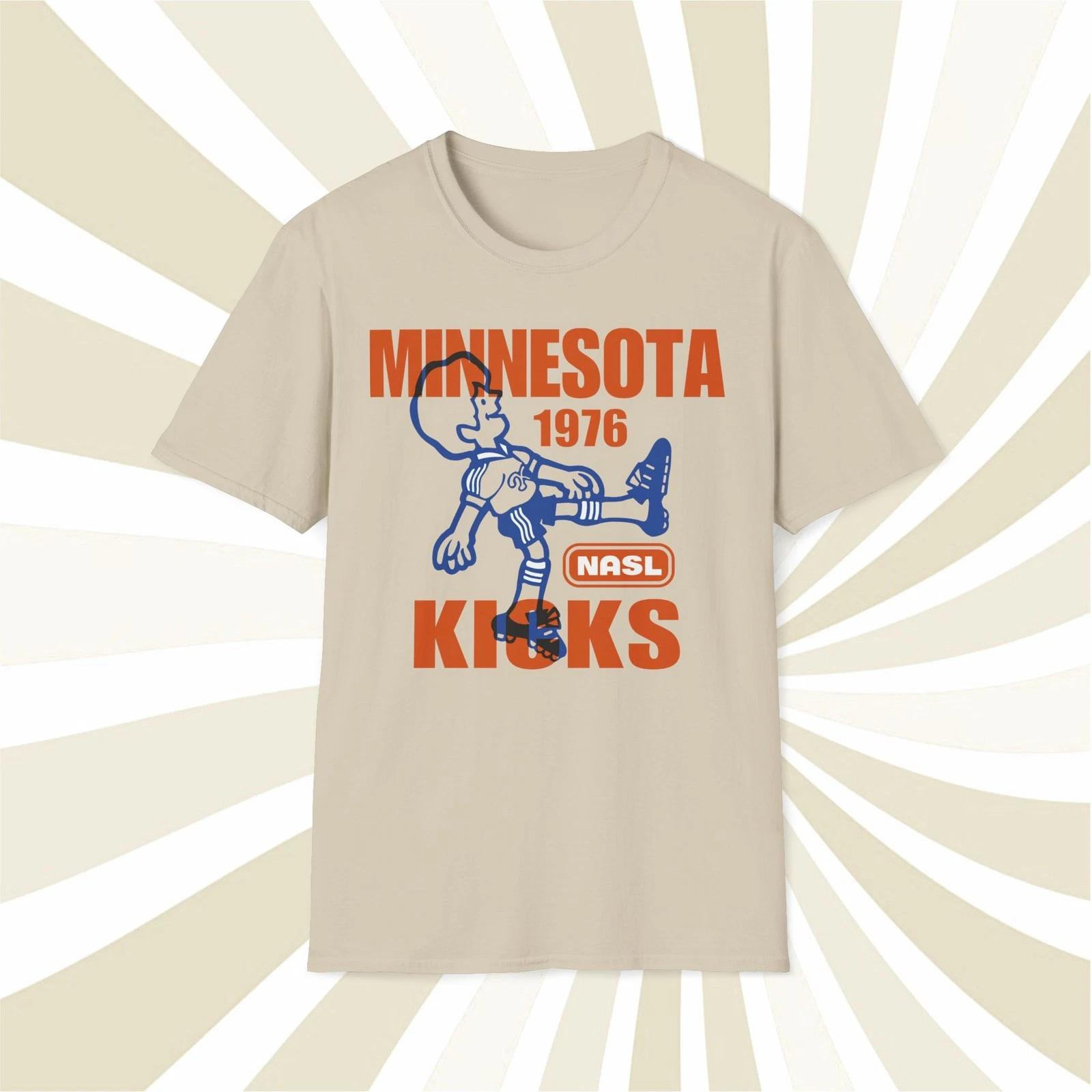 Men s and Women s T-shirts Minnesota Kicks 1976 NASL Vintage Offset Printed Soccer T-Shirt XXL