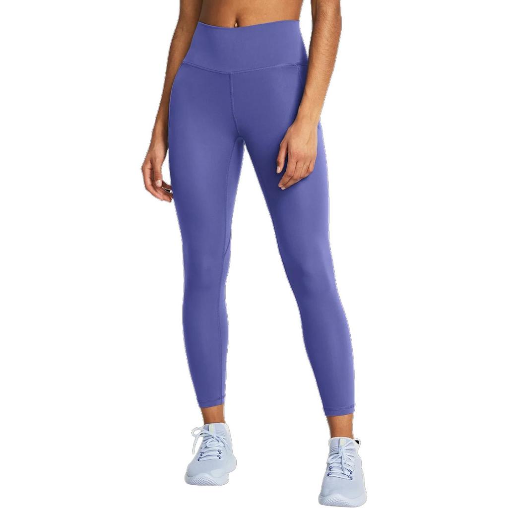 Under Armour Meridian Slim Fit Solid Color Elastic Waist Mid Rise Nine Point Sports Pants Women Pants Carbon-Blue 1382525-561