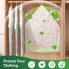 Hangable Transparent Vacuum Storage Bag Seal Storage Clothing Bags For Suits Dress Coats Or Jackets Closet Organizer Dust Covers
