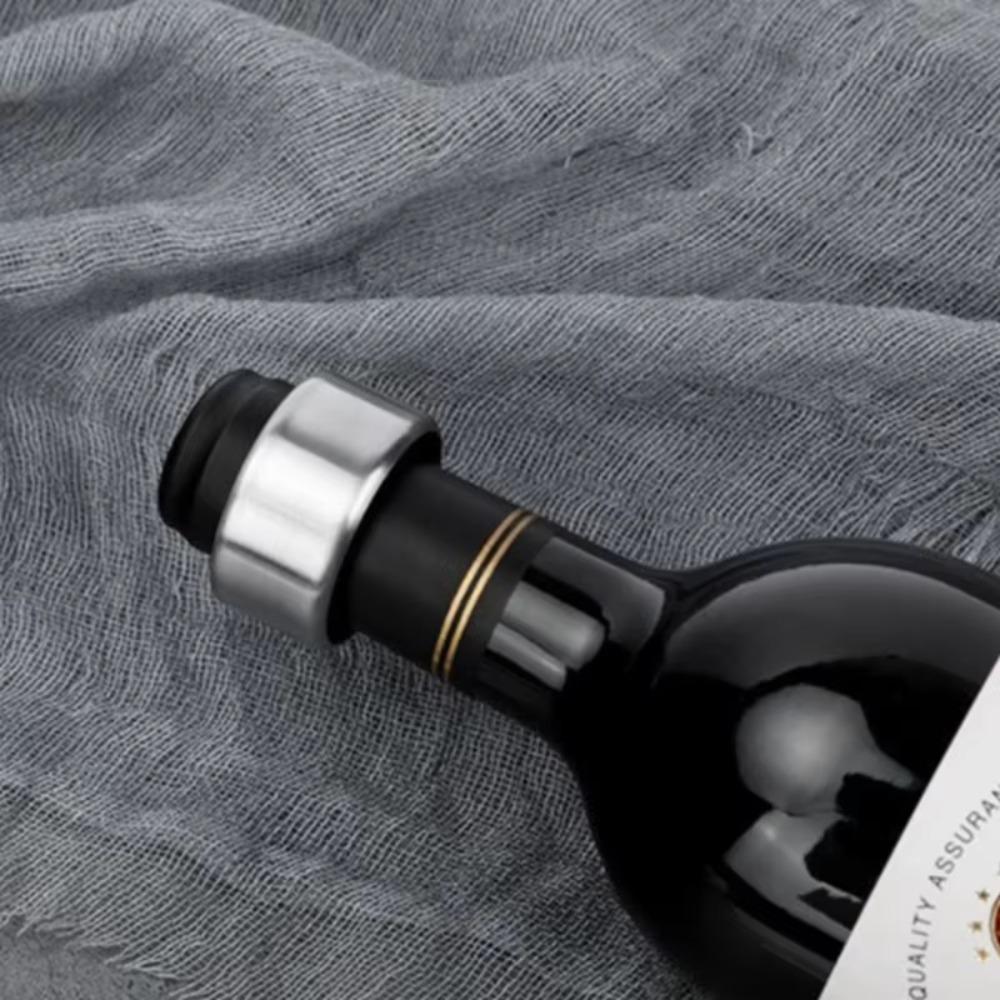 10pcs Stainless Steel Wine Bottle Collars Anti-overflow Wine Drip Catcher  Dinning Table
