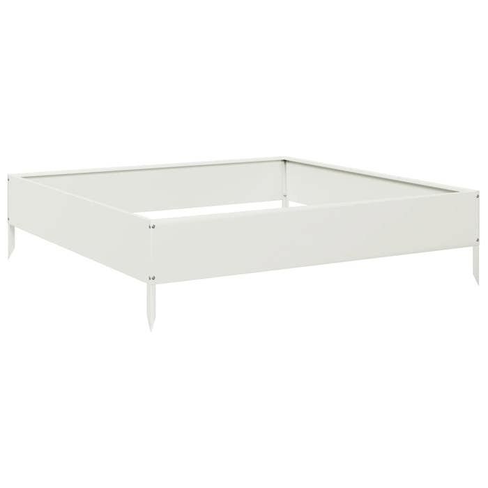 VidaXL Lit surélevé de jardin blanc 100x100x26 cm acier 851018
