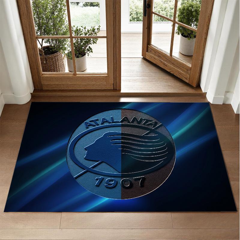 Atalanta FC Design Crystal Velvet Rug Soft Decorative Mat for Bedroom Entrance