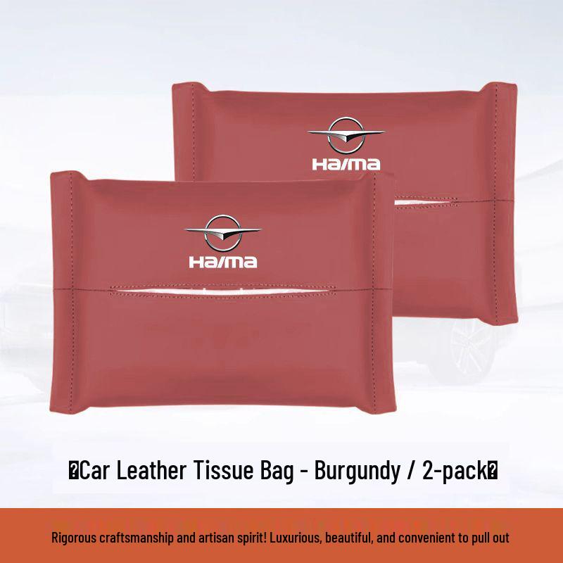 Haima Car Tissue Box Bag - Leather Headrest Pull-Out for 7X, 8SM, 3S, 5 Familia, Xing Models