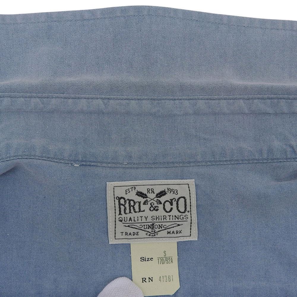 RRL Herren Baumwoll-Chambray-Hemd, Hellblau, Größe S Oberteile S 170/92A HellblauGebraucht