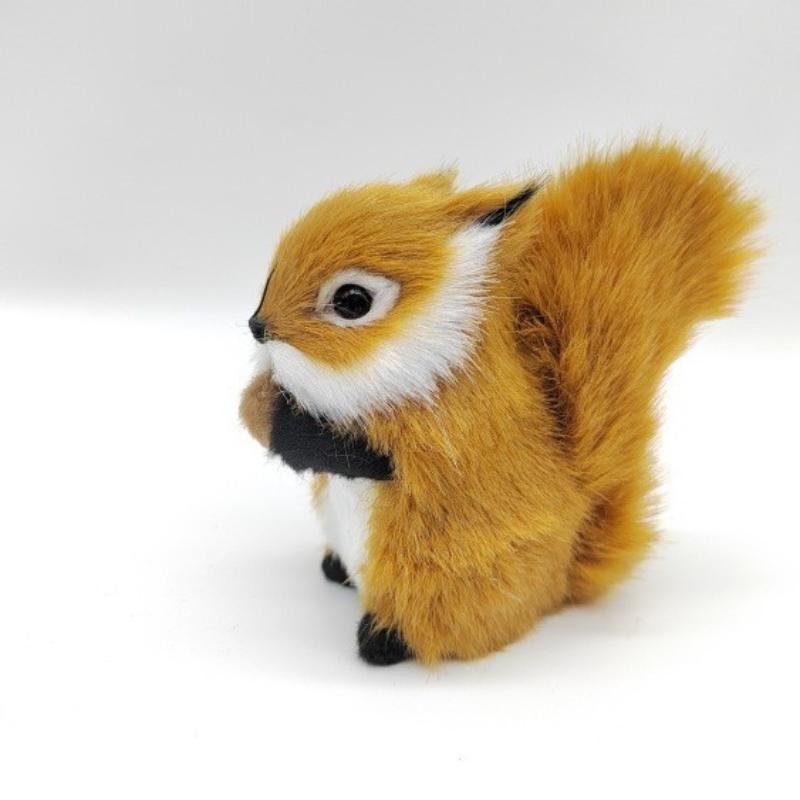 1Pcs Fake Animal Christmas Table Decoration Mini Artificial Squirrel Figurines Miniatures Plush Simulation Squirrel Ornaments