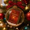 Festival Mini Book Shape Christmas Ornament Feature Holiday Carols Portable Shatters Proof Design For Indoor Decorations