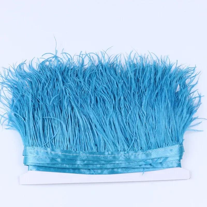 Feather2/5M 6cm Sewing Colored Feather Fringe Tassel Clothes Skirt Decoration Lace Trim Latin Dress Bag Trimmings Fringes DIY Accessory