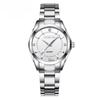 Elegant Dames Quartz Horloge Lichtgevend Waterdicht Roestvrijstalen Band Eenvoudig Casual Dames Zakelijk Polshorloge