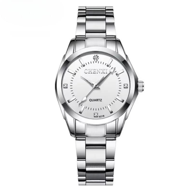 Elegant Dames Quartz Horloge Lichtgevend Waterdicht Roestvrijstalen Band Eenvoudig Casual Dames Zakelijk Polshorloge