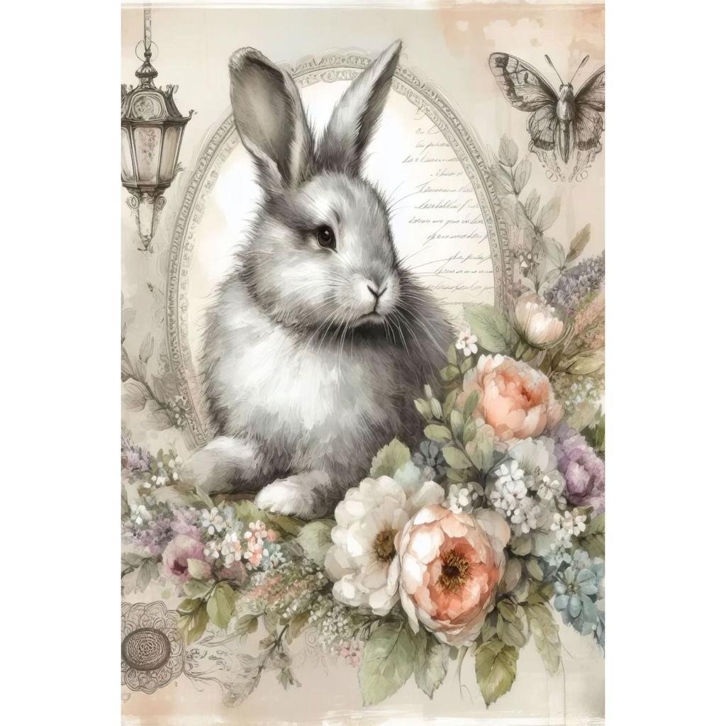 Retro Metal Wall Sign, Easter Bunny with Eggs, Vintage Tin Plate Home Decor