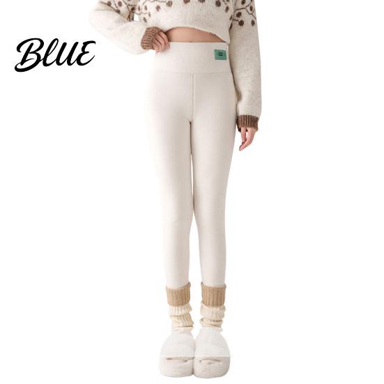 Cold Weather Resistant Leggings Winter High-Waisted Slim Cut Warm Lambswool Fabric Lining Bottom Pants Resistance Women Slimming Effect