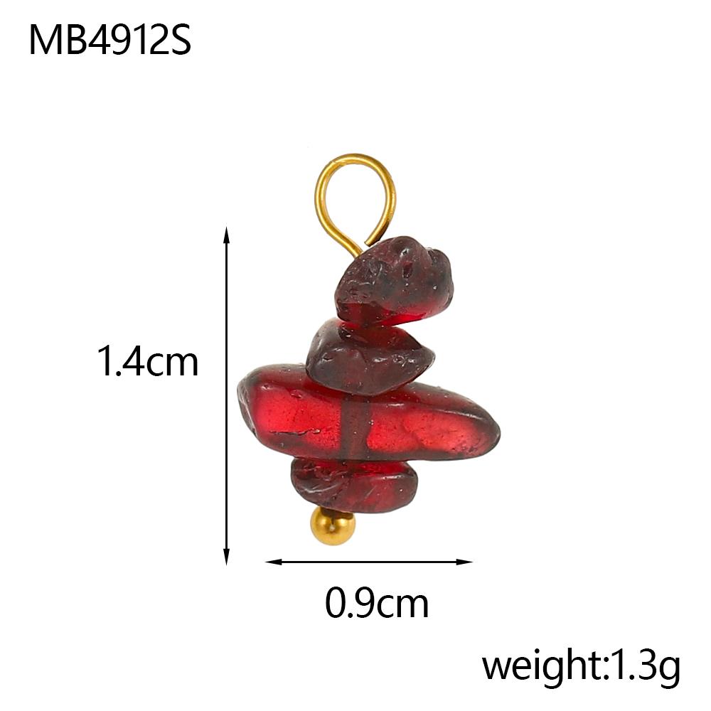 CARLIDANA Rainbow Color Beaded Charm Natural Stone Pendant Beads with Nine Needle Pin for Necklace Earrings DIY Jewelry Making