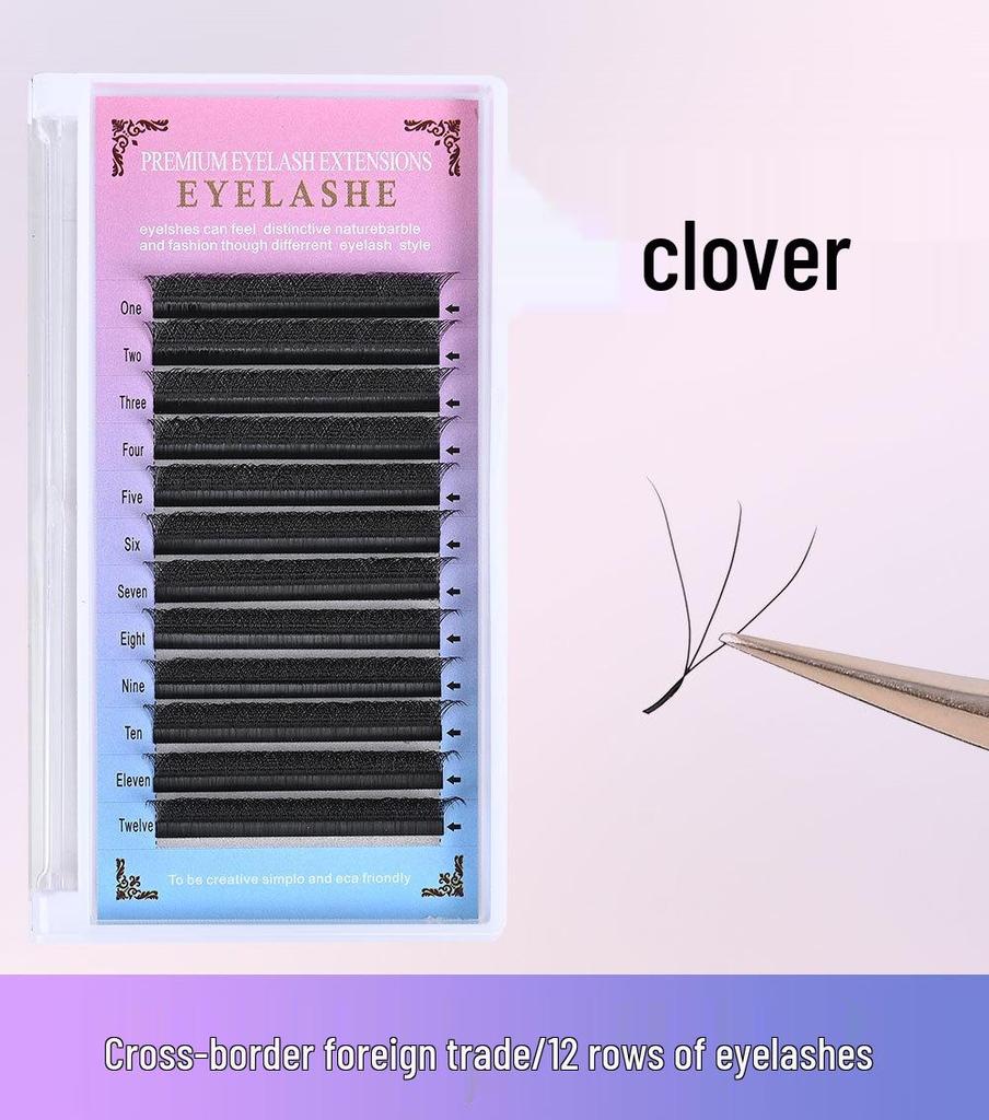 Three-Leaf Clover 0.05 Natural Dense Non-Scattered False Eyelashes
