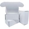 6x4x3 Inch Small White Mailers Boxes Recyclable Corrugated Gift Box for Packaging Shipping Set of 10