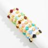 Bohemian Elastic Resin Acrylic Bracelet for Women Retro Stackable Irregular Beaded Bracelet Bangle Party Jewelry