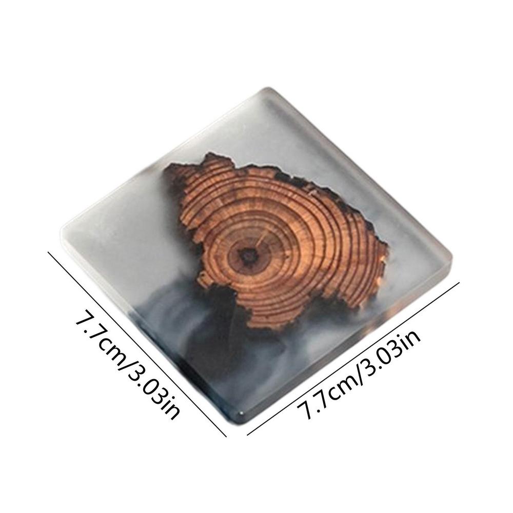 Wooden Tea Coaster Home Resin Insulation Simple Cup Holder Kitchen Glass Cup Holder Heat Insulation Anti-scalding Cup Holder