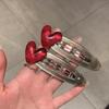 Lovely Cherry Red Heart Hair Pin Fashionable Hair Clip for Women and Girls Decorative Hair Decoration Fashion Headwear