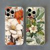 Vintage Flower Clear Phone Case For iPhone 12 11 13 Pro Max Mini 14 Pro Max Plus 7 8 Plus SE2 X XR XS Butterfly Plant Back Cover