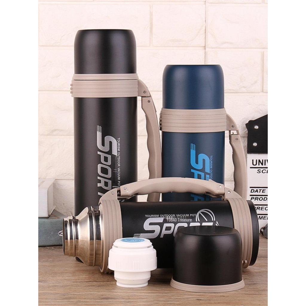 Men's 1500ml Stainless Steel Travel Thermos Flask - Large Capacity Outdoor Vacuum Bottle
