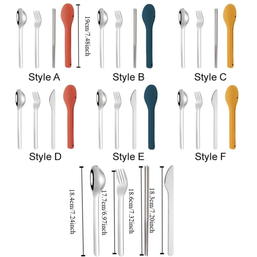 3pcs/set 304 Stainless Steel Children's Tableware Set Rust-proof Flatware Set  Camping