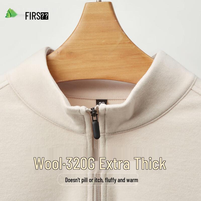 

FIRS Men s 10A Antibacterial Half-Zip Wool Blend Pullover Sweatshirt 3XL