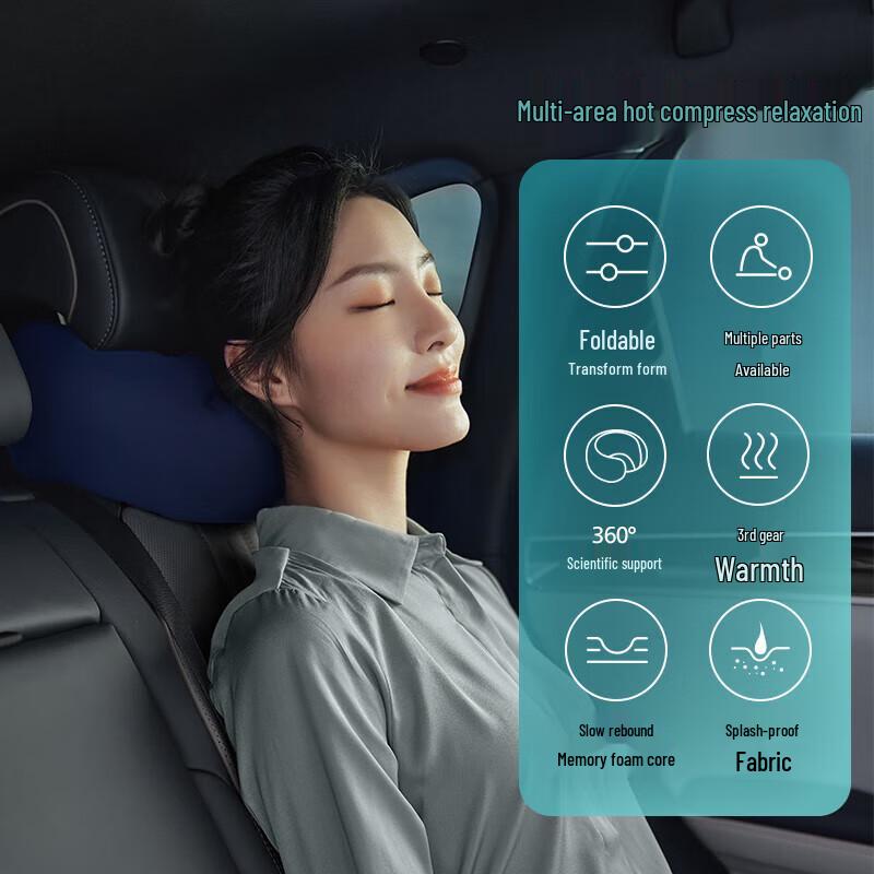 Philips Heated Memory Foam U-shaped Travel Neck Pillow PPM3701N CN plug (adapter included)