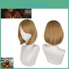 Biohazard 4 Remake Ashley Graham Wig Short Brown Pear Blossom Style Cosplay Hairpiece