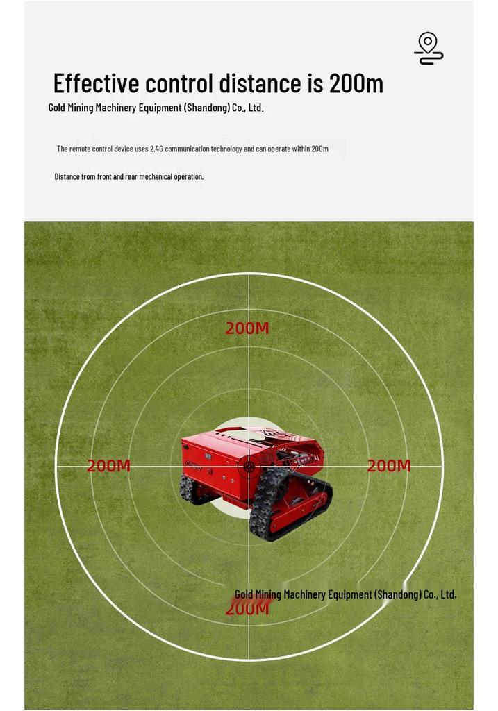 Remote Control Crawler Lawn Mower for U.S.: Versatile Grass Cutter for Embankments