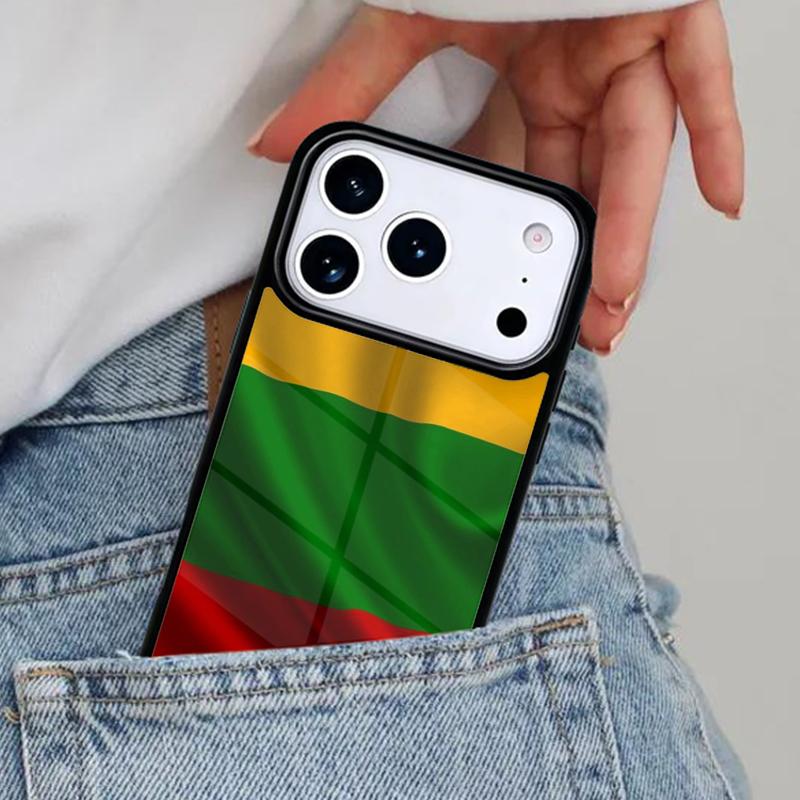 Vintage Lithuania Lithuanian Flag Phone Case for iPhone 17ProMax 12 13 14 15 16e 17 Pro Max Plus Air Cover