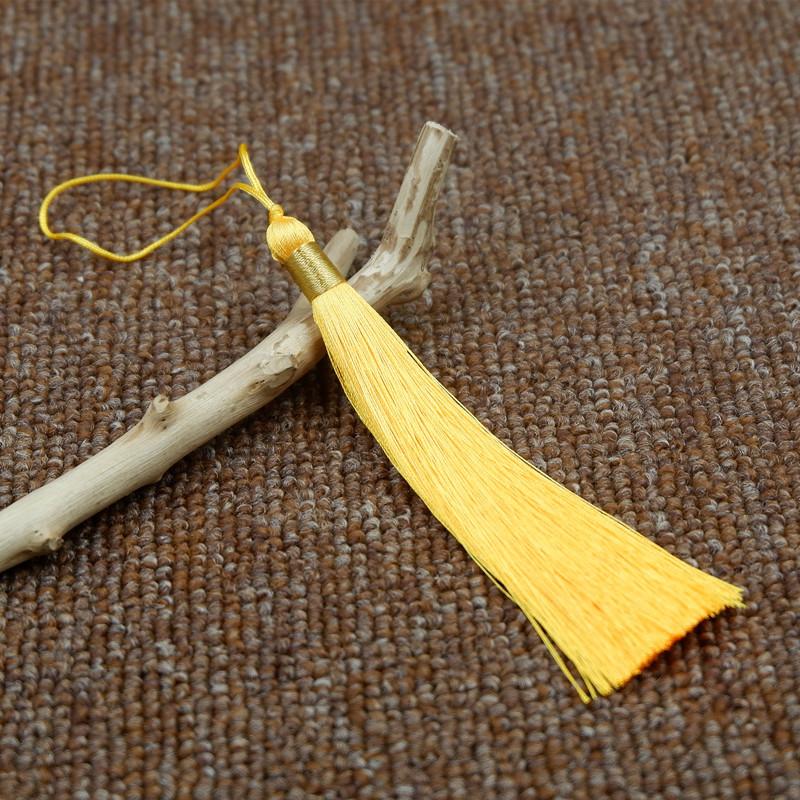 

12 см Изысканный бахромчатый шип, подвесной шип, китайский узел, аксессуары ручной работы, ханьфу-саше, антикварный ледяной шелк, декоративный кулон против морщин 12 & Golden & & золотистый