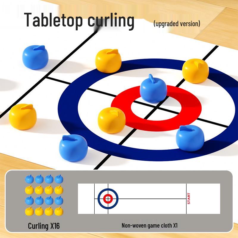 Cross-border Educational & Leisure Tabletop Ice Hockey and Curling Mini Game Set for Family Gatherings.