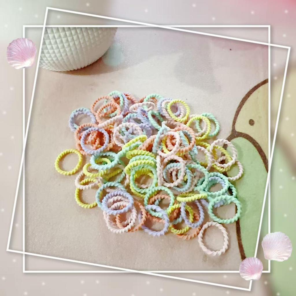 Children's Hair-Friendly Elastic Rubber Bands for Baby and Girls - Cute Small Pigtail and Thumb Hair Ties
