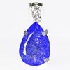 Sterling Silver CERTIFIED Natural 49.55 Ct Sapphire Pear Cut Pendant Gemstone MY.PD-159-NS