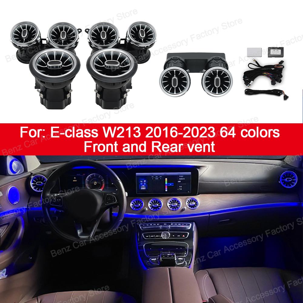 2025 Hot Racing Grills 64 Colors LED Air Vents 3D Rotating Tweeter Speaker For Mercedes Benz W213 E-Class Coupe AMG E43 E53 E250