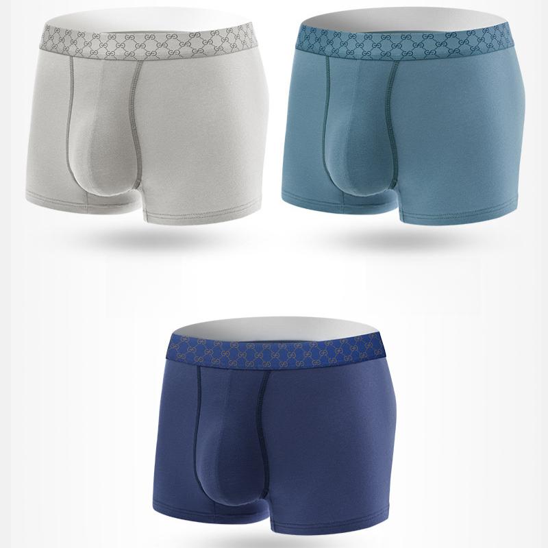 3pcs Men's Underwear Men's Antibacterial Plus Size Flat Corner Pants Men's Four Corner Pants and Shorts Boxer Brief