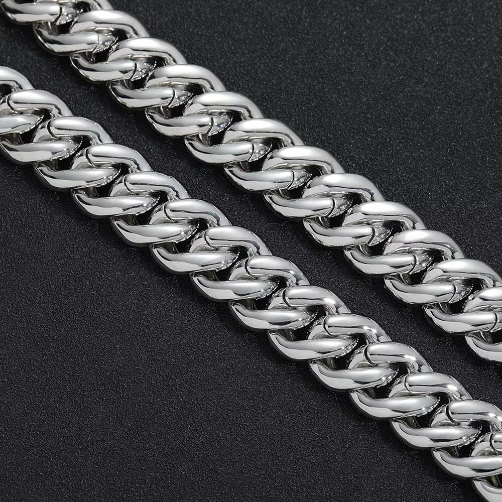 Fashion Hip Hop Jewelry 14K Gold Plated Cuban Bracelet 18mm Wide Bling CZ Iced Out Bubble Cuban Link Bracelet for Men