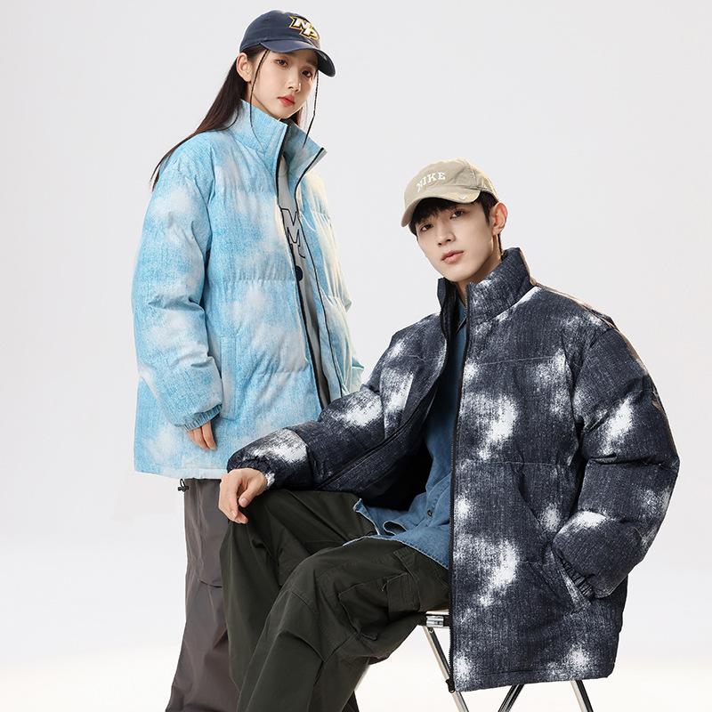 Herren neuer Winter koreanischer Stil Mode lässig Allround lockere Baumwolljacke Herren Batik Brotjacke Herren- und Damen-Gleichstil Baumwolljacke