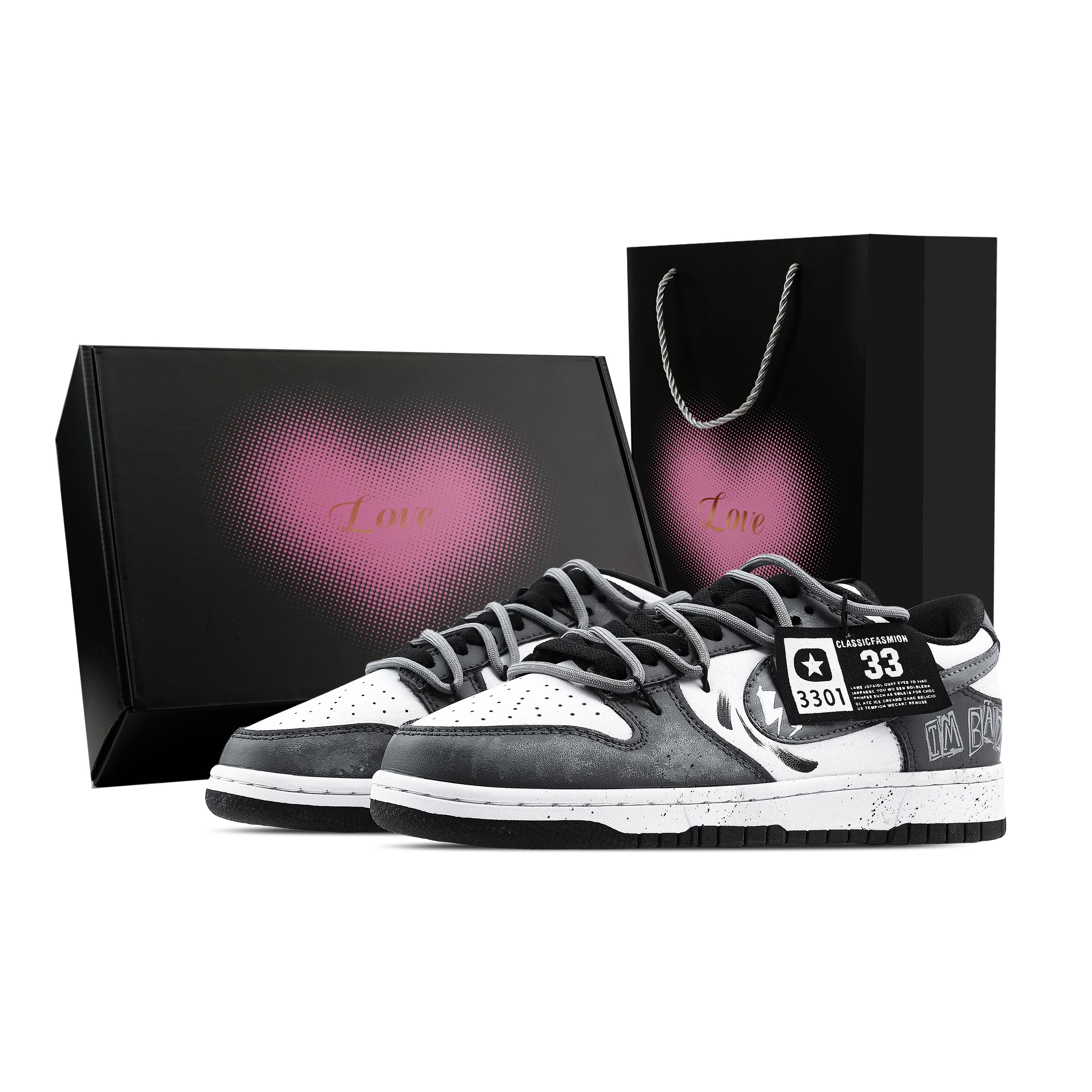

Nike Dunk Thunder Flash Current 1 Heart Box Abrasion Resistant Low top Skateboard Shoes Unisex Dark Gray HF5441-100(Team773-1-) 42.5