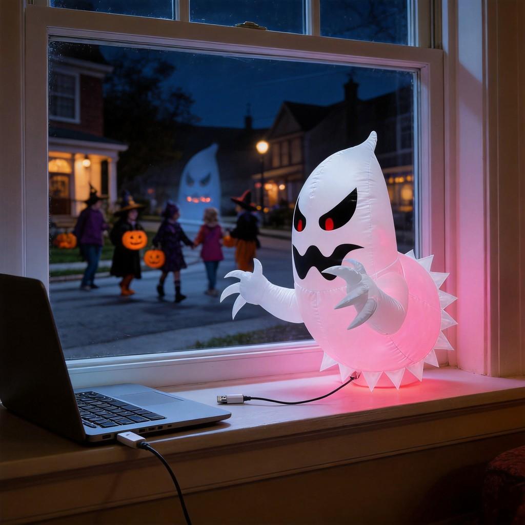 Halloween Inflatable Ghost Outdoor Indoor Yard Decor Power For Party Celebrations