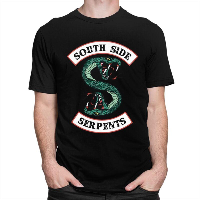 Custom Male Riverdale South Side Serpent Snake T Shirt Short Sleeve Cotton Tshirt Leisure Tee Loose Fit Clothing