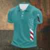 Men's Casual Independence Day Printed Neck Short Sleeve T-Shirt