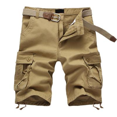 Men's Summer Casual Multi-Pocket Workwear Shorts – Loose Fit, Plus Size, Five-Point, Mid-Length Beach Breeches.