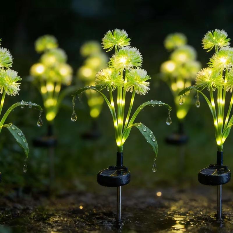 Solar Powered LED Dandelion and Onion Ball Lights Are Suitable for Garden Terrace Lawn Decoration Floor Mounted Ambient Lighting