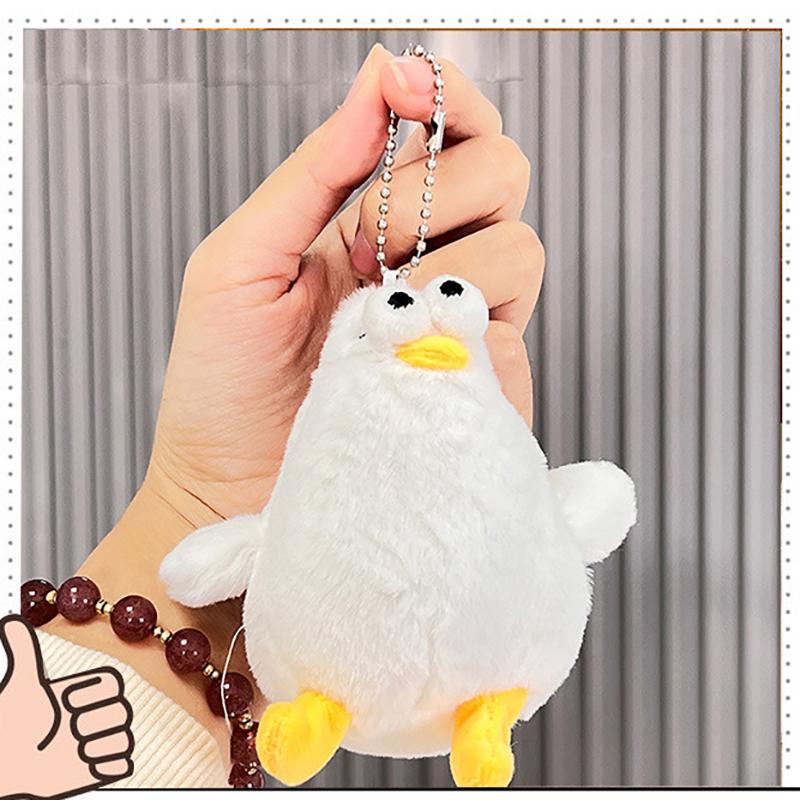 Niedliches hockendes Hühnchen Plüschpuppe Schlüsselanhänger Cheer Ente Taschenanhänger Greifautomat Puppe
