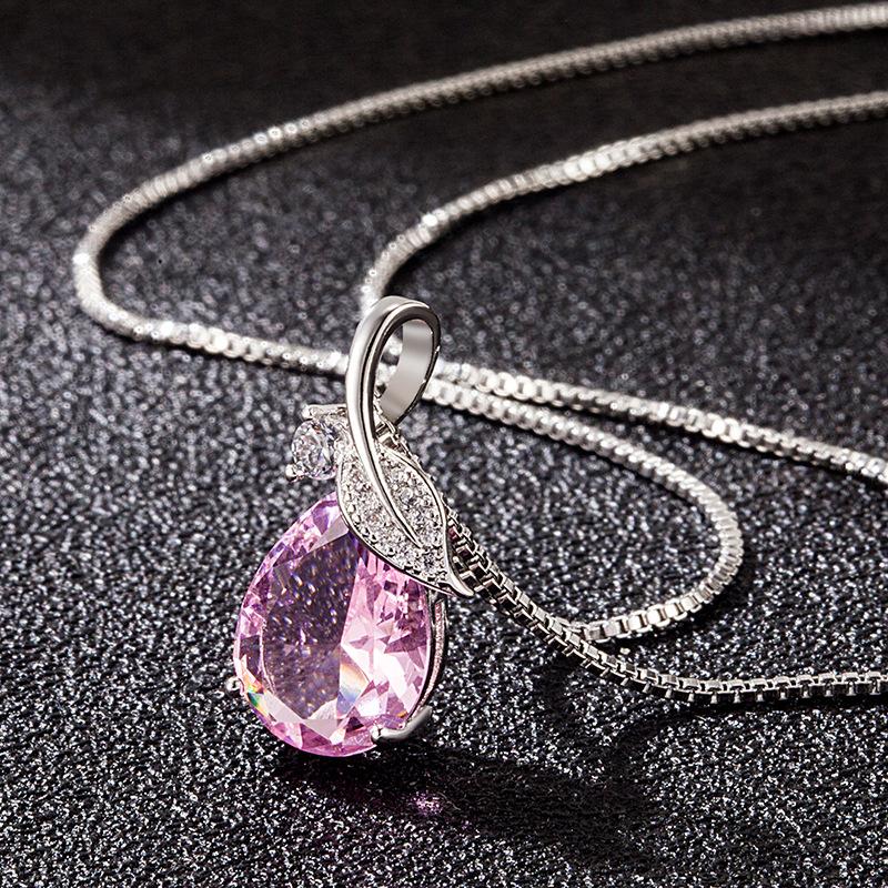 Lindon femmes collier pendentif en alliage de cuivre Zircon cadeau de mode