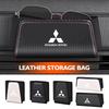 For Car Logo Multi-functional Storage Box Cards Phone Key Pocket Self Adhesive Outlander Lancer Eclipse Mirage