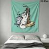 Simon‘s Cat Wall Tapestry Aesthetic Wall Hanging Printed Fabric Blanket Decorative Tapestries for Bedroom Living Room Home Decor