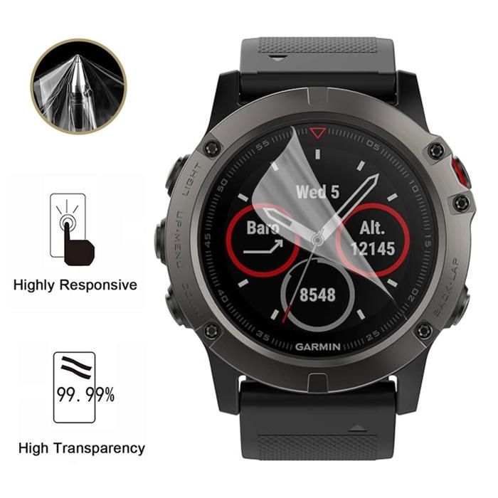 Protecție ecran pentru Garmin Fenix 6s [Pachet 6] Folie protectoare din plastic rezistentă ultra subțire Phonillico